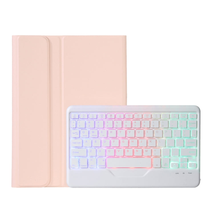 OP12-BS Lambskin Texture Ultra-thin Bluetooth Keyboard Leather Case with Backlight For OPPO Pad Air 10.4 inch