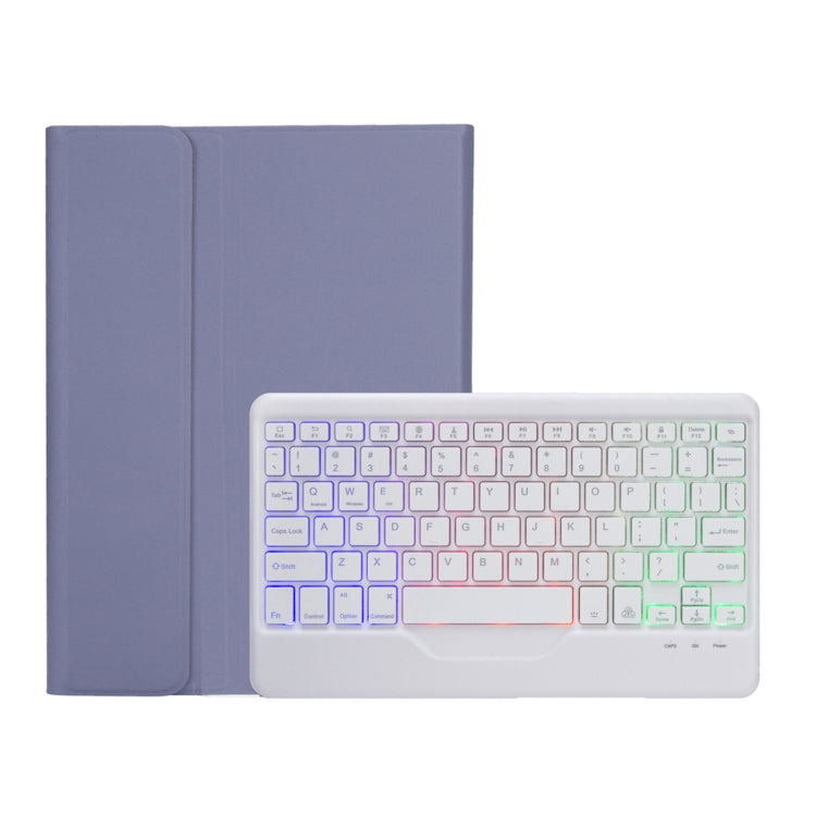 OP12-BS Lambskin Texture Ultra-thin Bluetooth Keyboard Leather Case with Backlight For OPPO Pad Air 10.4 inch