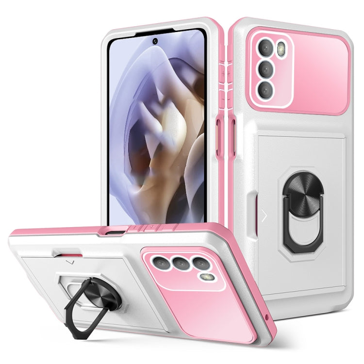 For Motorola Moto G31/G41 Card Ring Holder PC + TPU Phone Case