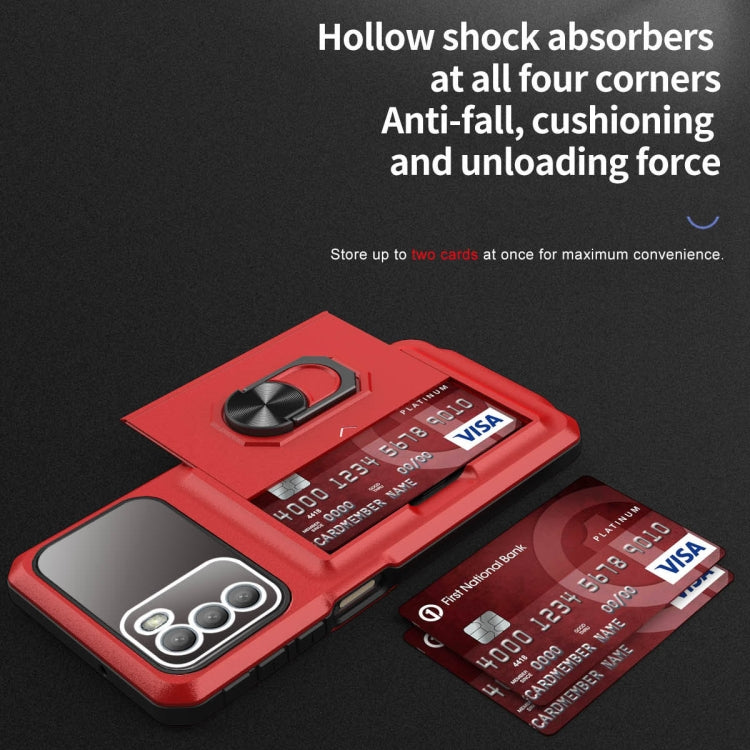 For Motorola Moto G31/G41 Card Ring Holder PC + TPU Phone Case