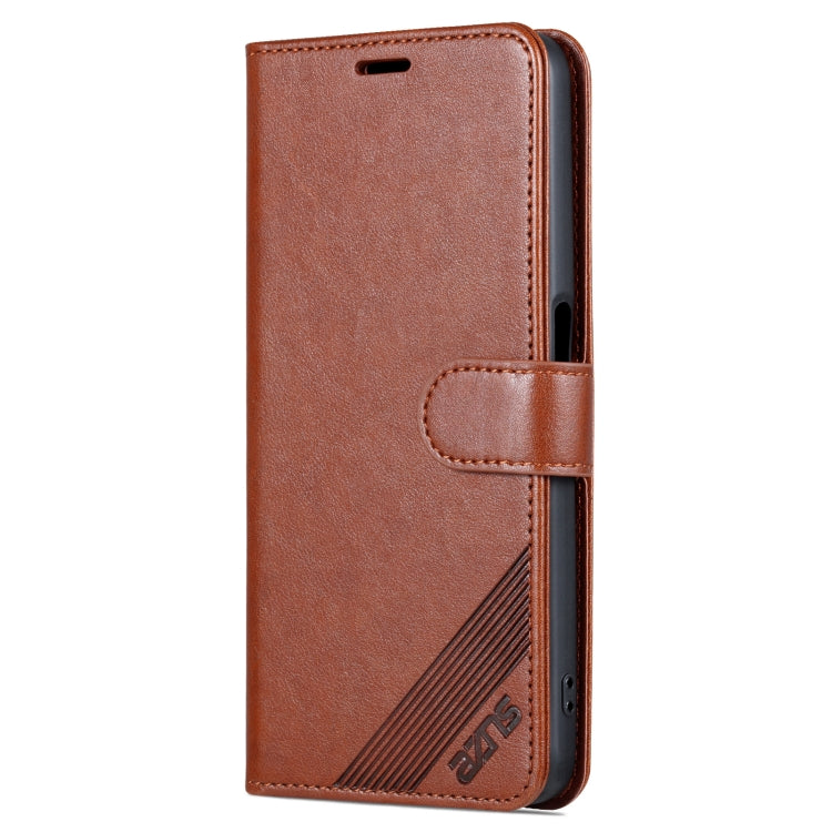 For OPPO A97 5G AZNS Sheepskin Texture Flip Leather Phone Case
