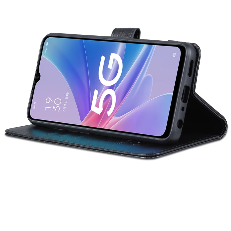 For OPPO A97 5G AZNS Sheepskin Texture Flip Leather Phone Case