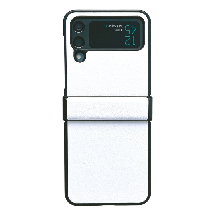 For Samsung Galaxy Z Flip4 5G Two-color Litchi Texture PU Phone Case