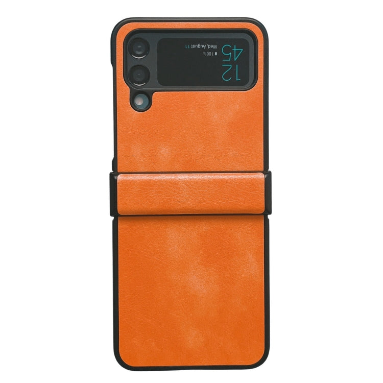 For Samsung Galaxy Z Flip4 5G Two-color Litchi Texture PU Phone Case