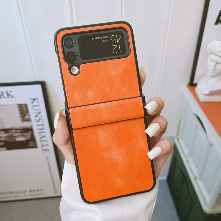 For Samsung Galaxy Z Flip4 5G Two-color Litchi Texture PU Phone Case