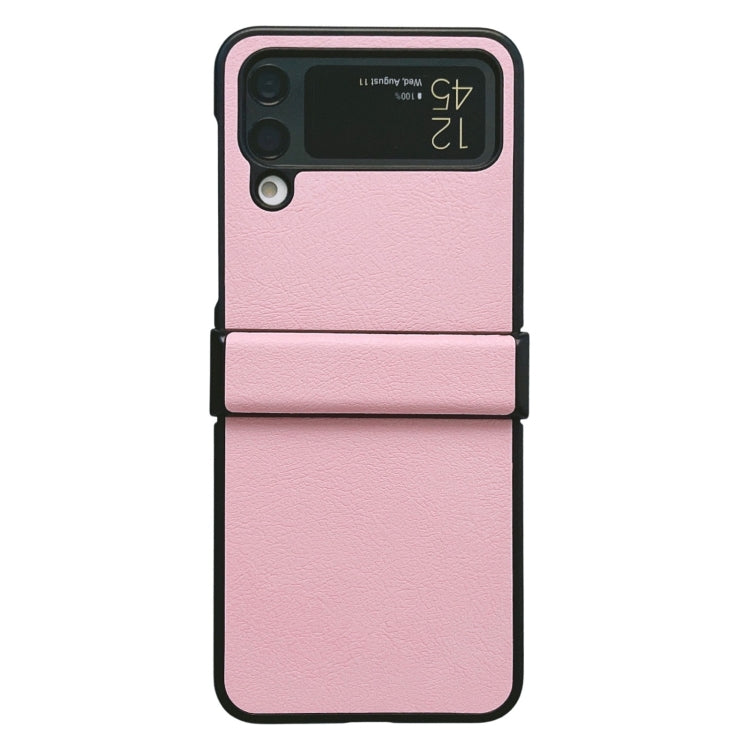 For Samsung Galaxy Z Flip4 5G Two-color Litchi Texture PU Phone Case
