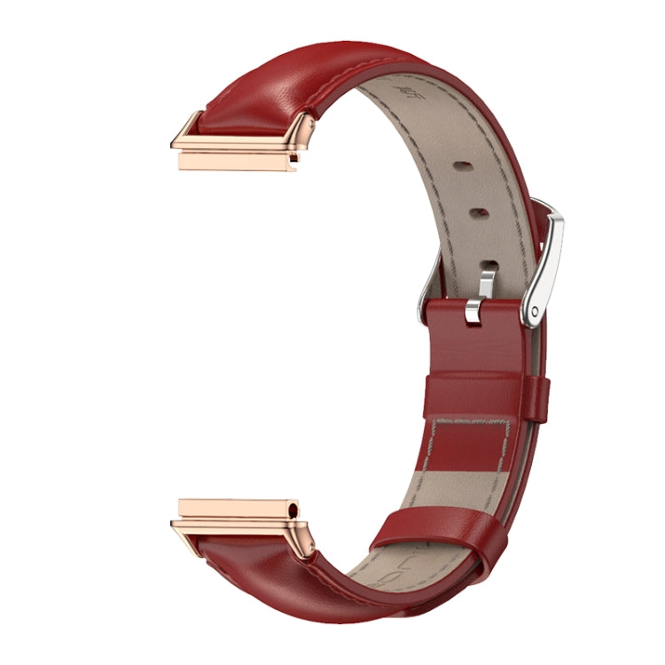 For Huawei Band 7 / 7 NFC MIJOBS Cowhide Leather Watch Band
