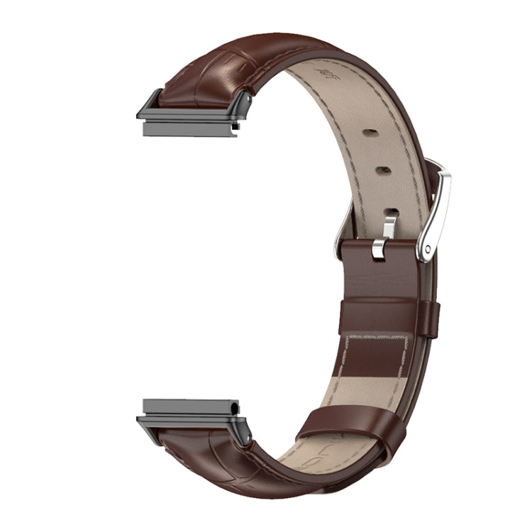 For Huawei Band 7 / 7 NFC MIJOBS Cowhide Leather Watch Band