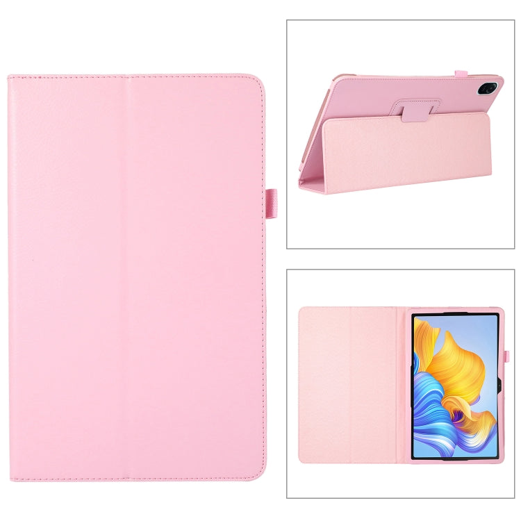 For Honor Pad 8 Litchi Texture Leather Tablet Case with Holder
