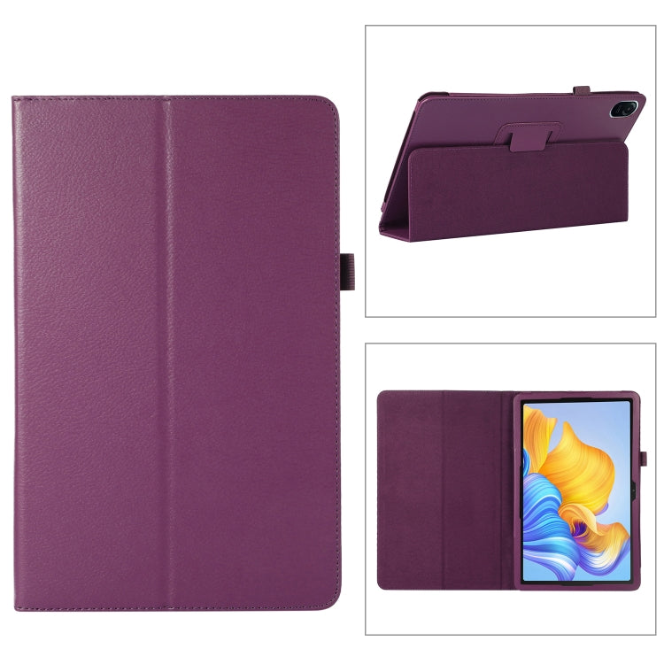 For Honor Pad 8 Litchi Texture Leather Tablet Case with Holder