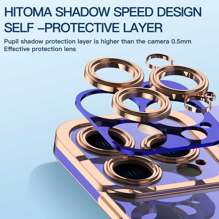For iPhone 14 Plus 6D Electroplated Lens Protective Phone Case