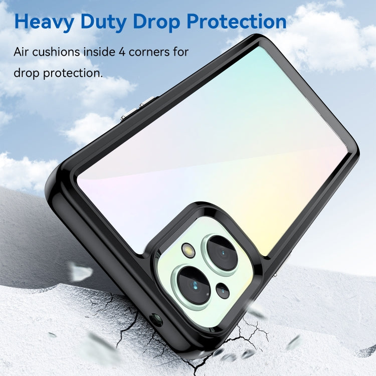 For OPPO Reno 7 Lite Colorful Series Acrylic + TPU Phone Case