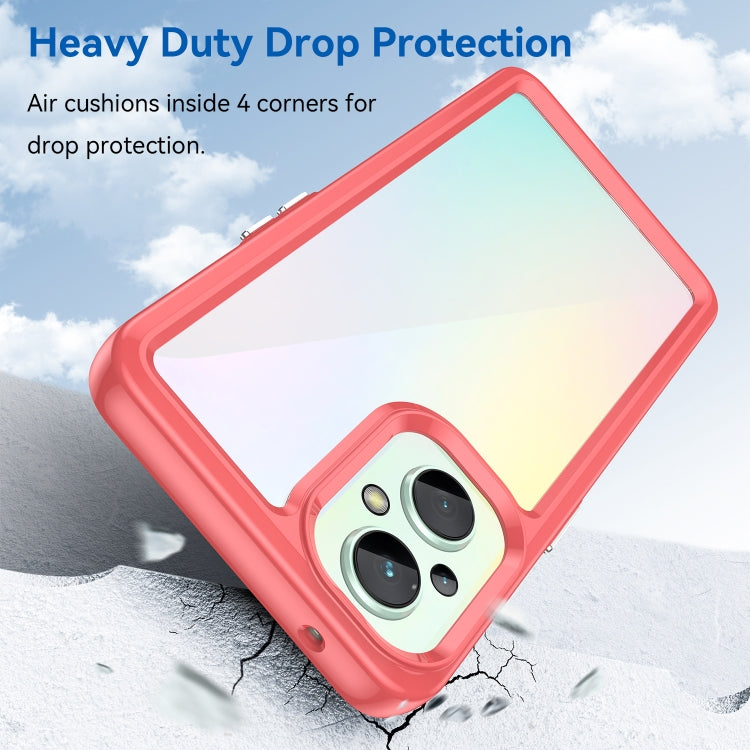 For OPPO Reno 7 Lite Colorful Series Acrylic + TPU Phone Case