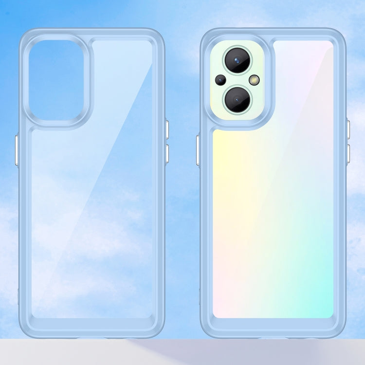 For OPPO Reno 7 Lite Colorful Series Acrylic + TPU Phone Case