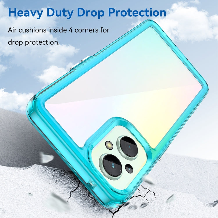 For OPPO Reno 7 Lite Colorful Series Acrylic + TPU Phone Case