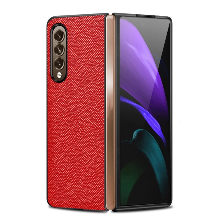 For Samsung Galaxy Z Fold4 Genuine Leather Protective Phone Case