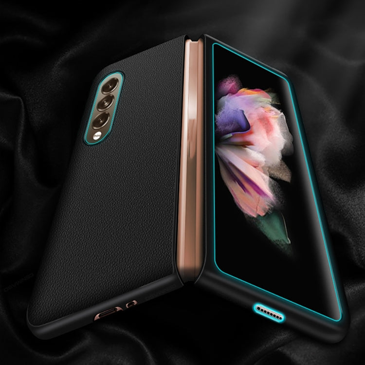 For Samsung Galaxy Z Fold4 Genuine Leather Protective Phone Case