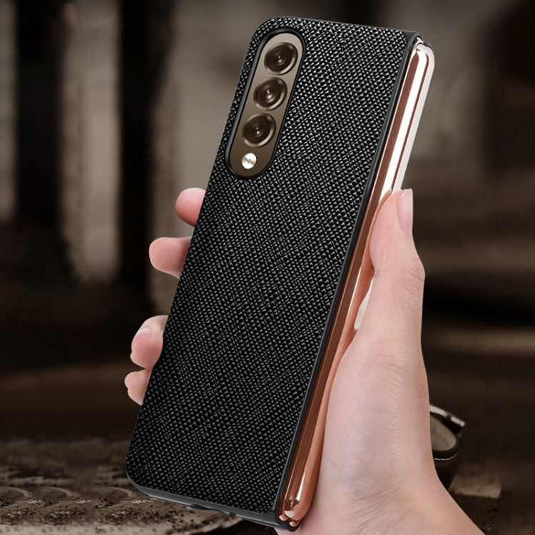 For Samsung Galaxy Z Fold4 Genuine Leather Protective Phone Case