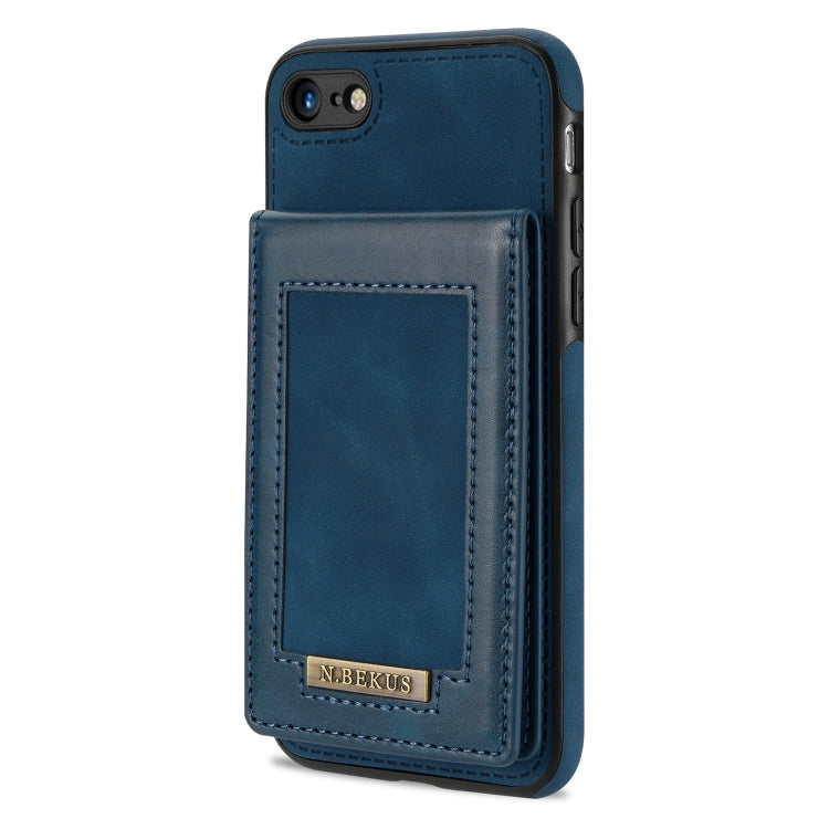 For iPhone SE 2022 / SE 2020 / 8 / 7 N.BEKUS Vertical Flip Card Slot RFID Phone Case