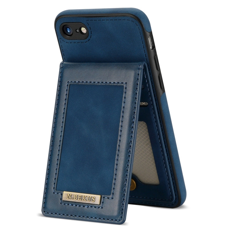 For iPhone SE 2022 / SE 2020 / 8 / 7 N.BEKUS Vertical Flip Card Slot RFID Phone Case