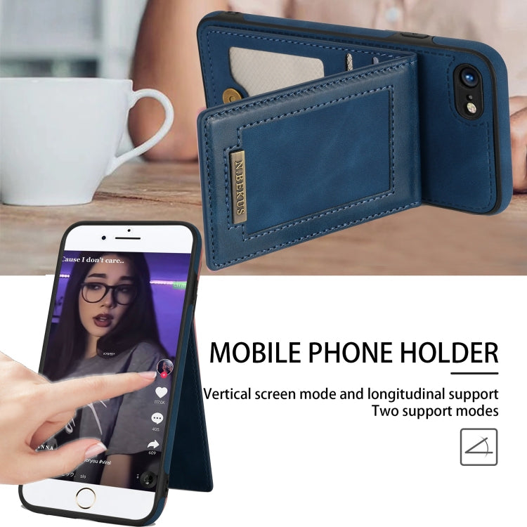 For iPhone SE 2022 / SE 2020 / 8 / 7 N.BEKUS Vertical Flip Card Slot RFID Phone Case