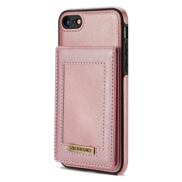 For iPhone SE 2022 / SE 2020 / 8 / 7 N.BEKUS Vertical Flip Card Slot RFID Phone Case