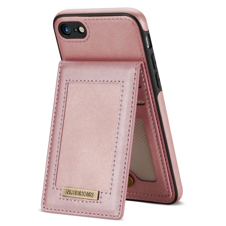 For iPhone SE 2022 / SE 2020 / 8 / 7 N.BEKUS Vertical Flip Card Slot RFID Phone Case