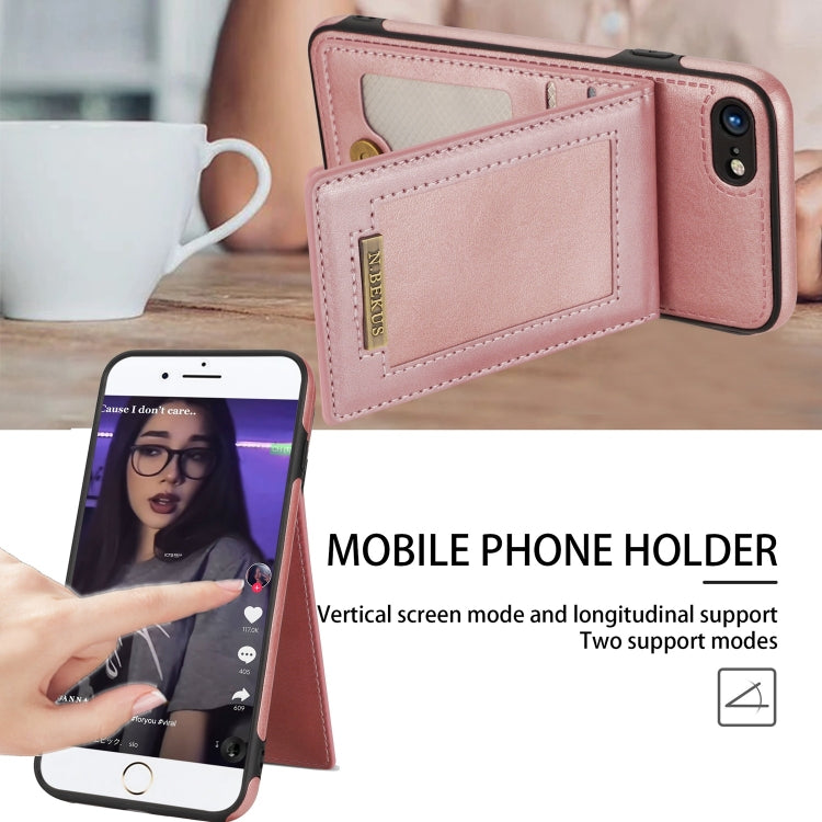 For iPhone SE 2022 / SE 2020 / 8 / 7 N.BEKUS Vertical Flip Card Slot RFID Phone Case