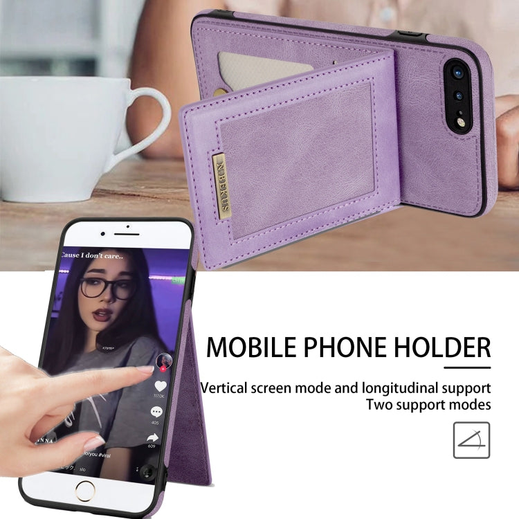 N.BEKUS Vertical Flip Card Slot RFID Phone Case For iPhone 8 Plus / 7 Plus