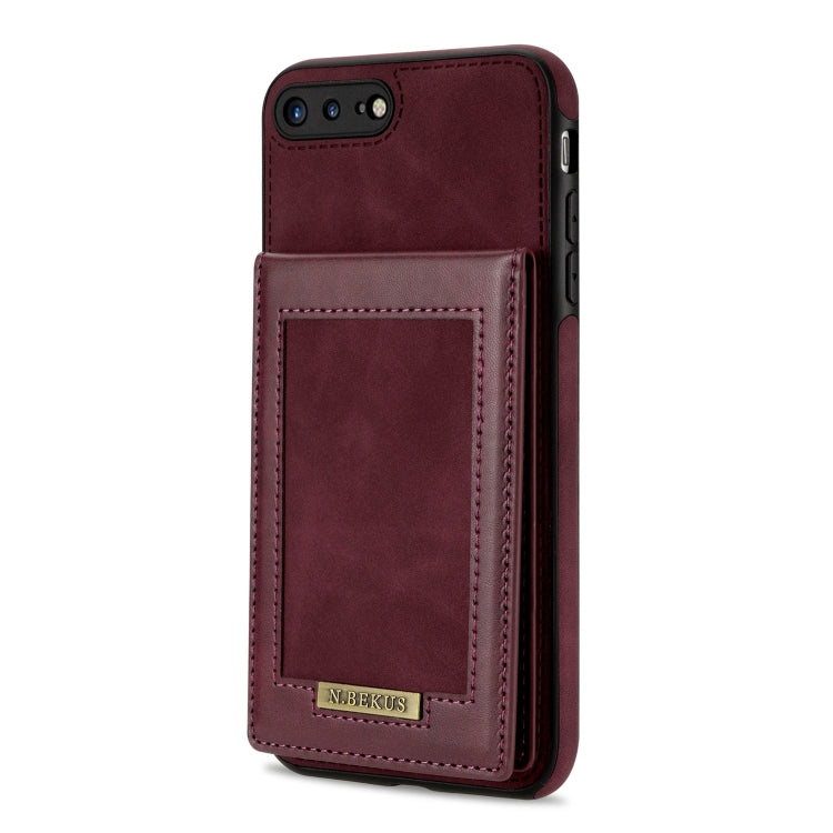 N.BEKUS Vertical Flip Card Slot RFID Phone Case For iPhone 8 Plus / 7 Plus
