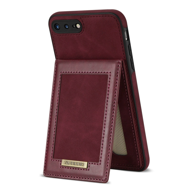 N.BEKUS Vertical Flip Card Slot RFID Phone Case For iPhone 8 Plus / 7 Plus