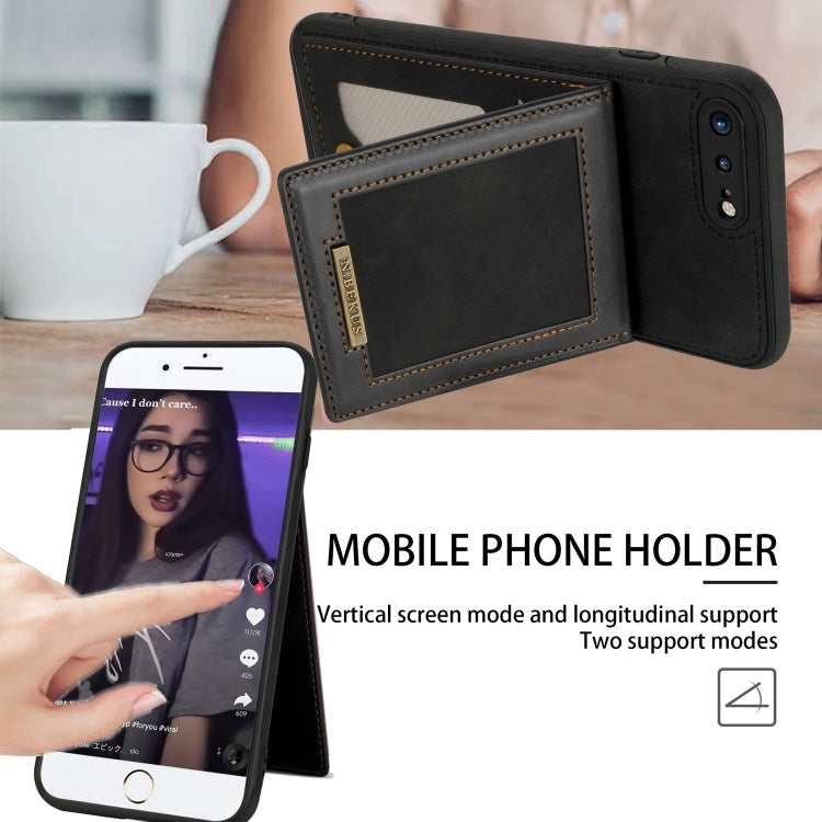 N.BEKUS Vertical Flip Card Slot RFID Phone Case For iPhone 8 Plus / 7 Plus