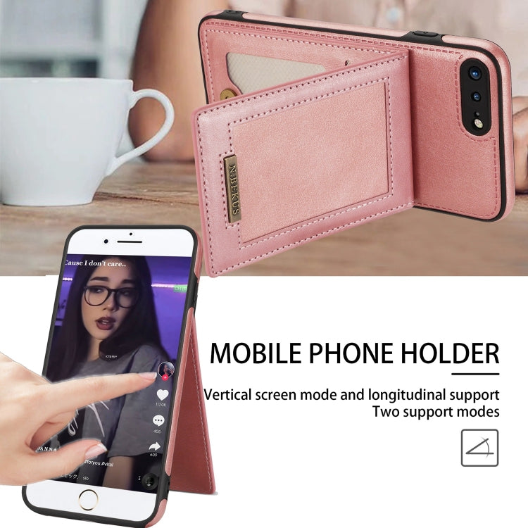 N.BEKUS Vertical Flip Card Slot RFID Phone Case For iPhone 8 Plus / 7 Plus