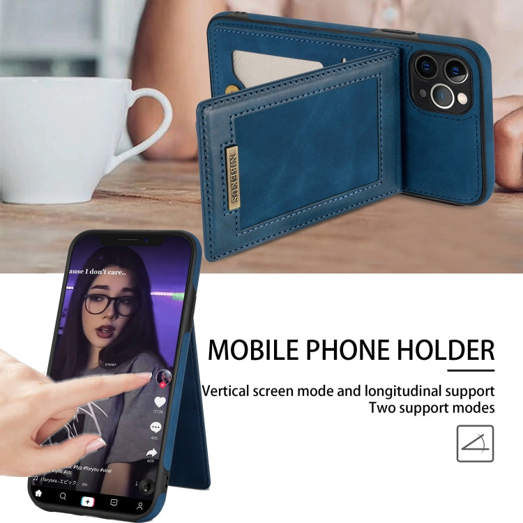 For iPhone 11 Pro N.BEKUS Vertical Flip Card Slot RFID Phone Case
