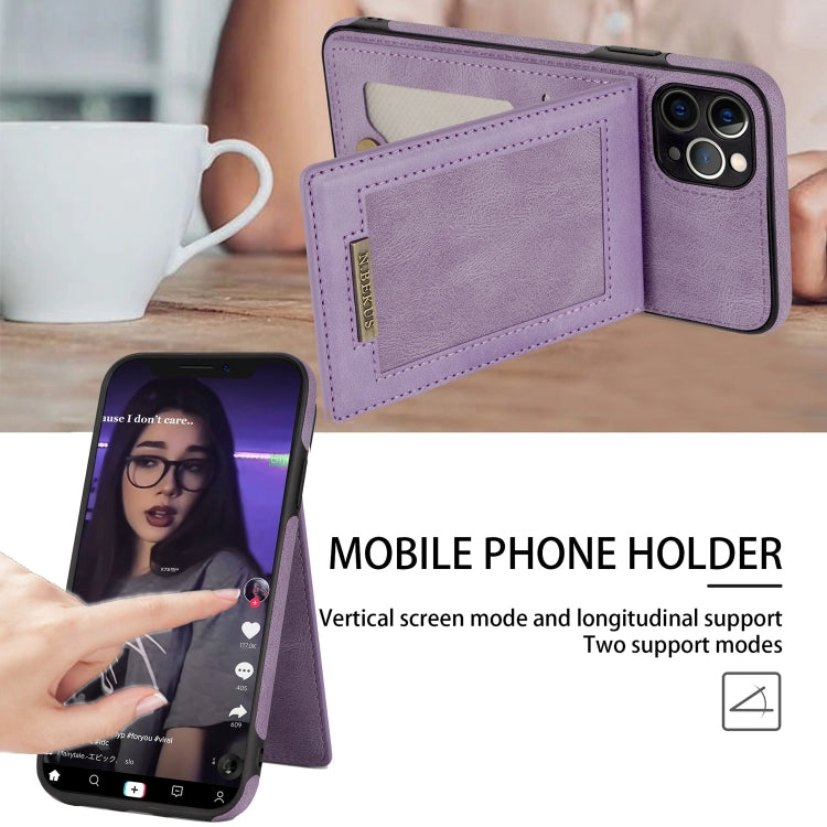For iPhone 11 Pro N.BEKUS Vertical Flip Card Slot RFID Phone Case
