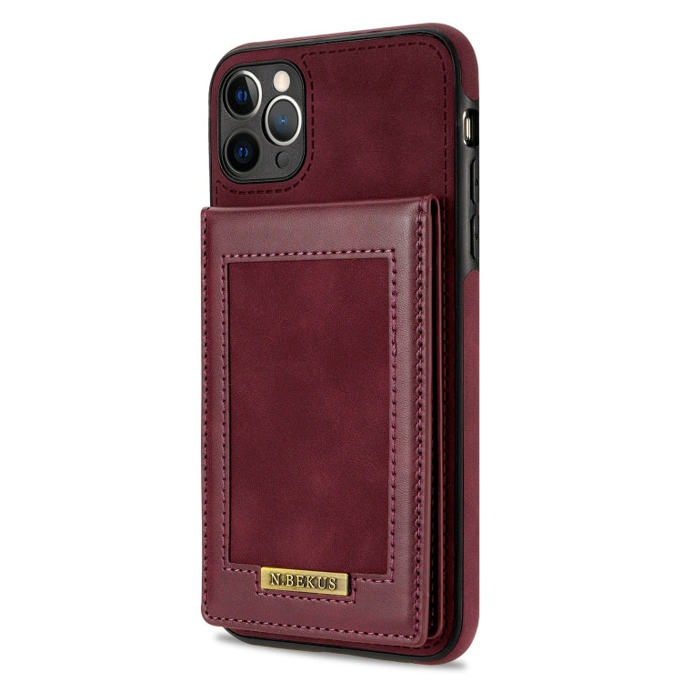 For iPhone 11 Pro N.BEKUS Vertical Flip Card Slot RFID Phone Case