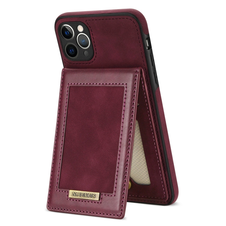 For iPhone 11 Pro N.BEKUS Vertical Flip Card Slot RFID Phone Case