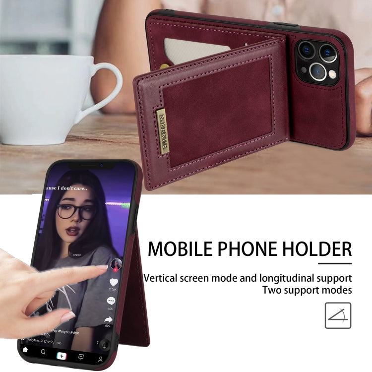 For iPhone 11 Pro N.BEKUS Vertical Flip Card Slot RFID Phone Case
