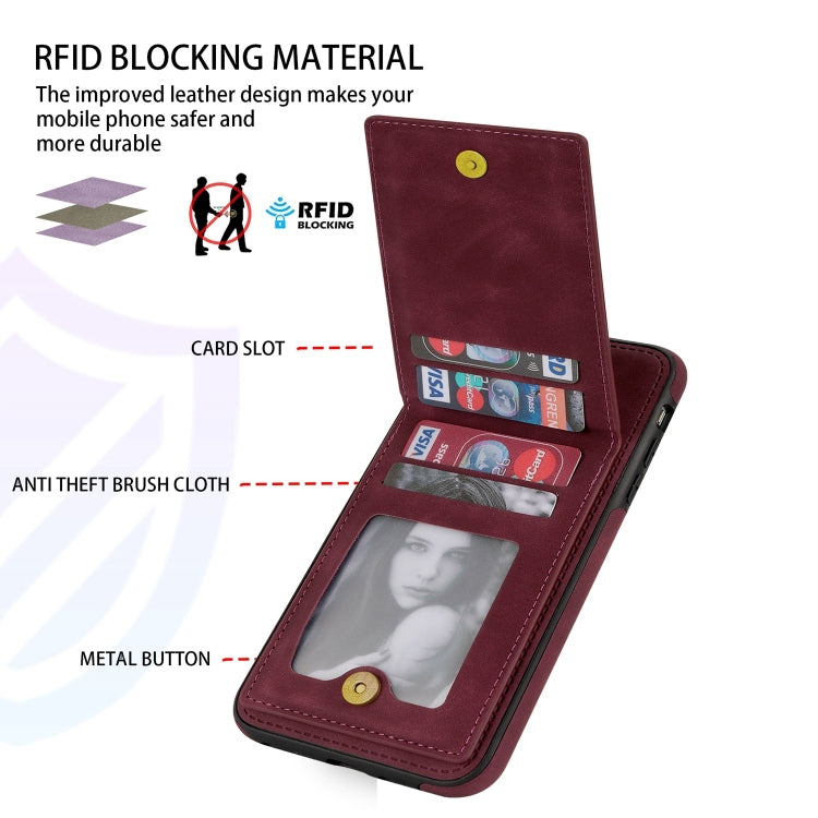 For iPhone 11 Pro N.BEKUS Vertical Flip Card Slot RFID Phone Case
