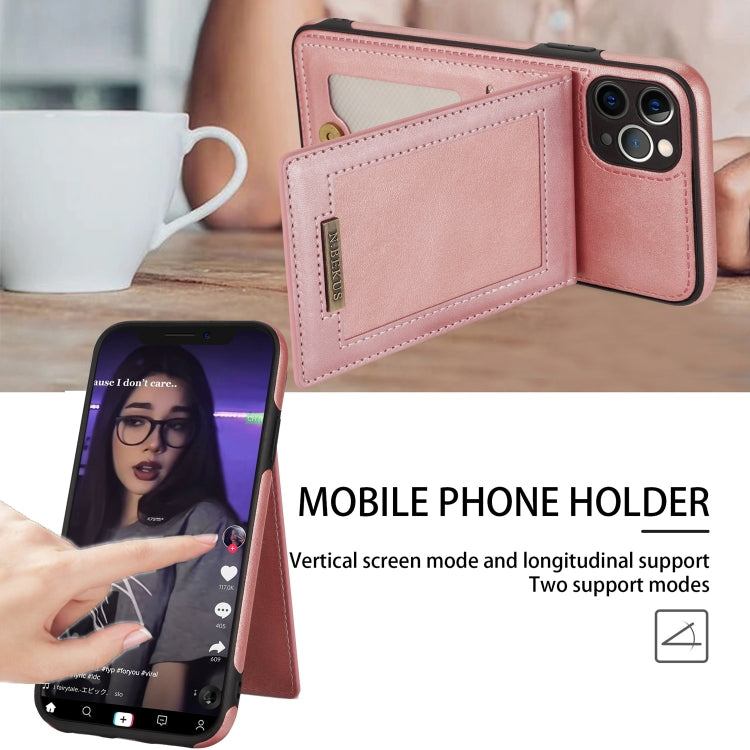 For iPhone 11 Pro N.BEKUS Vertical Flip Card Slot RFID Phone Case