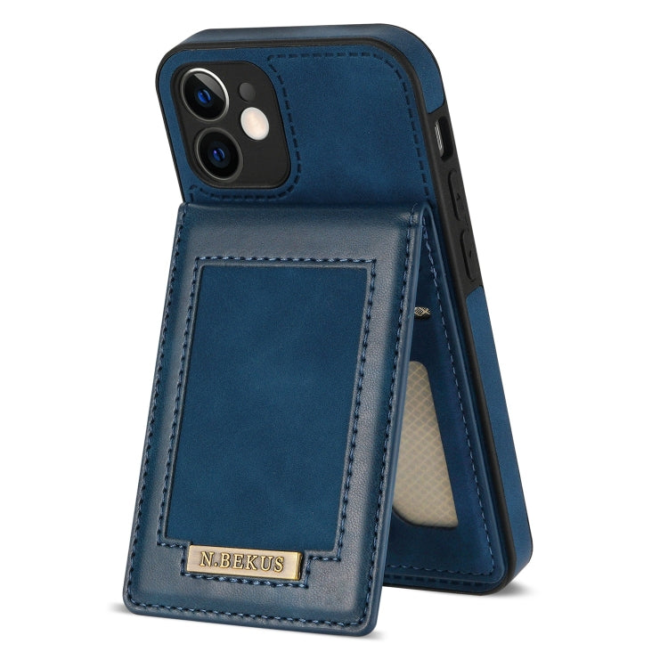For iPhone 12 mini N.BEKUS Vertical Flip Card Slot RFID Phone Case