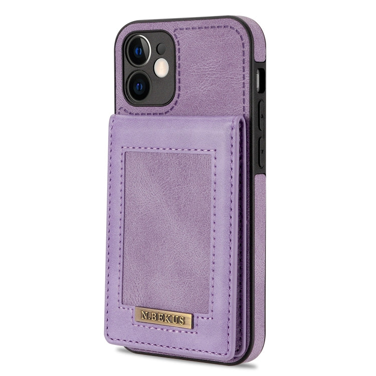 For iPhone 12 mini N.BEKUS Vertical Flip Card Slot RFID Phone Case