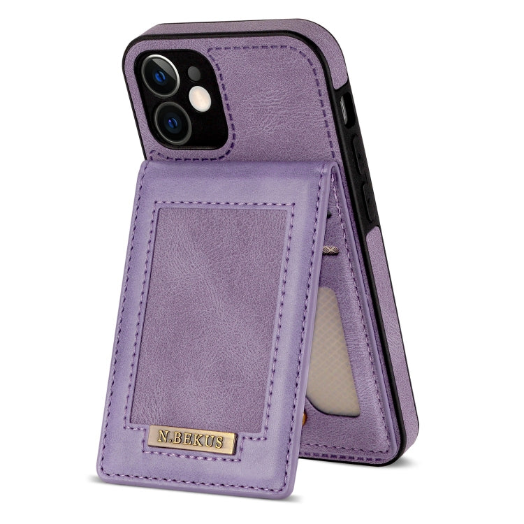 For iPhone 12 mini N.BEKUS Vertical Flip Card Slot RFID Phone Case