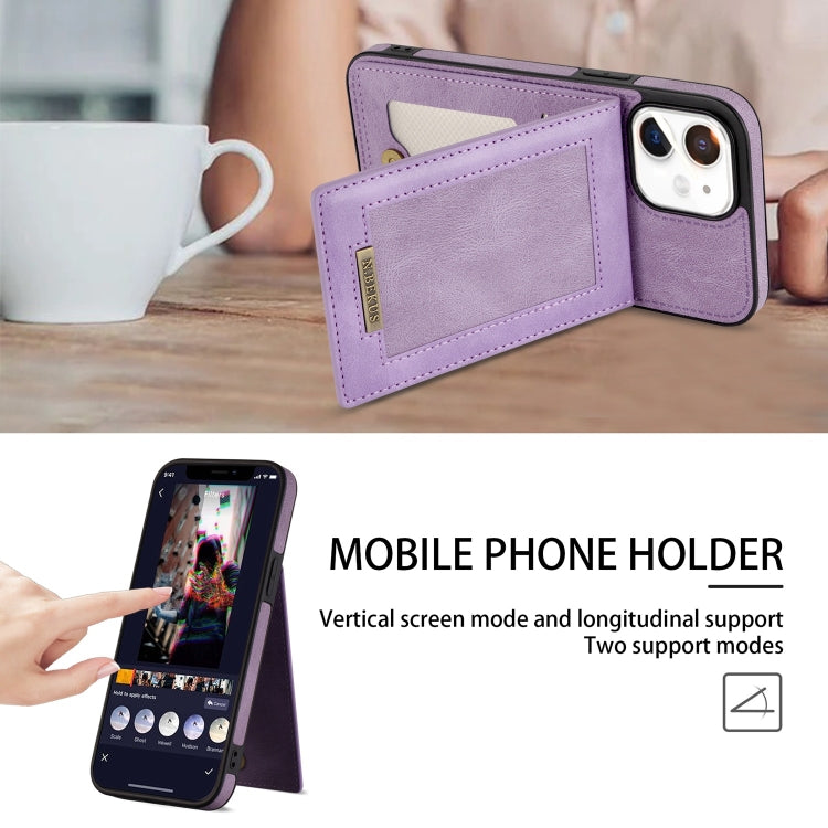 For iPhone 12 mini N.BEKUS Vertical Flip Card Slot RFID Phone Case