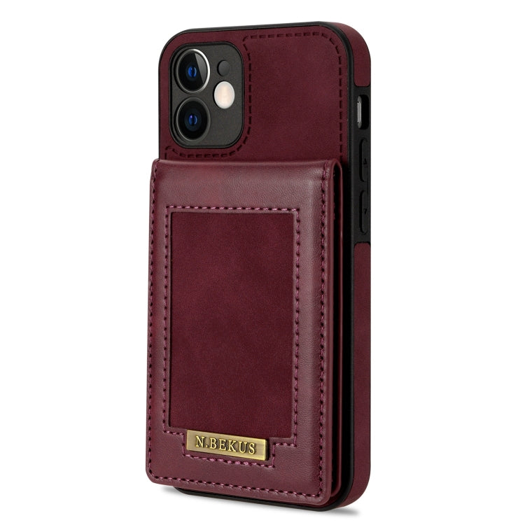 For iPhone 12 mini N.BEKUS Vertical Flip Card Slot RFID Phone Case