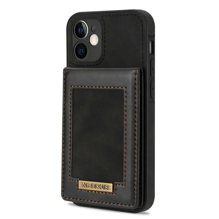 For iPhone 12 mini N.BEKUS Vertical Flip Card Slot RFID Phone Case