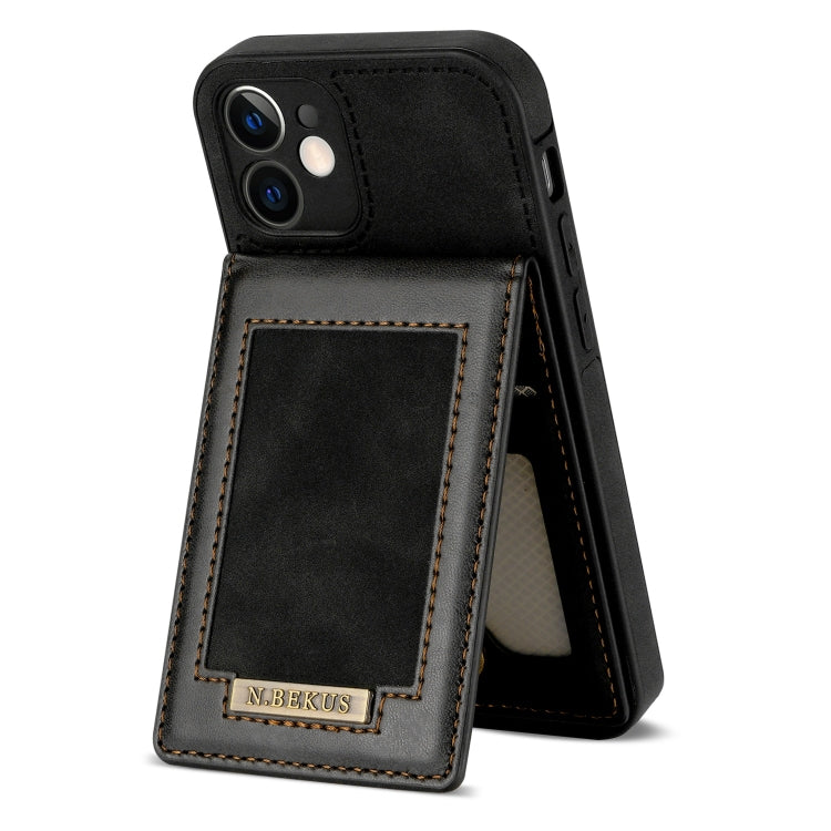 For iPhone 12 mini N.BEKUS Vertical Flip Card Slot RFID Phone Case