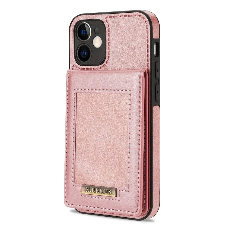 For iPhone 12 mini N.BEKUS Vertical Flip Card Slot RFID Phone Case