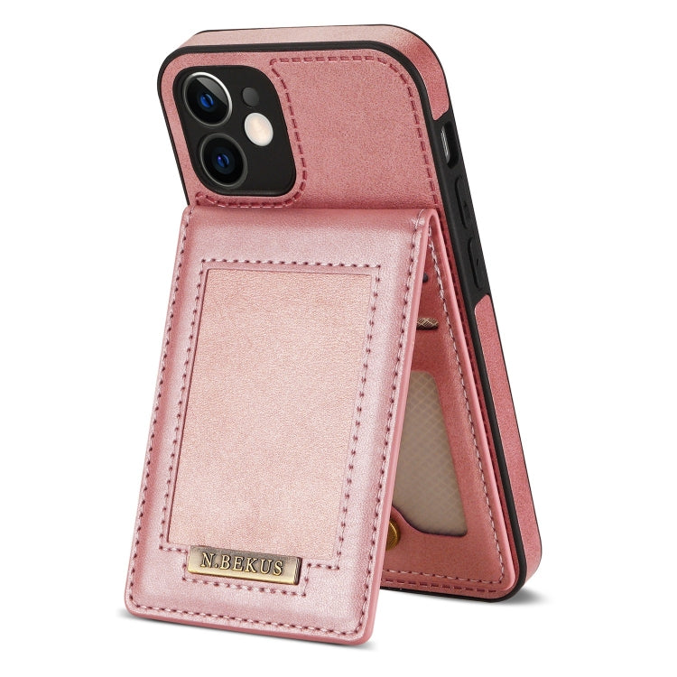 For iPhone 12 mini N.BEKUS Vertical Flip Card Slot RFID Phone Case