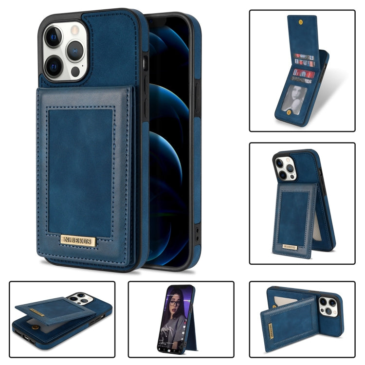 For iPhone 12 Pro Max N.BEKUS Vertical Flip Card Slot RFID Phone Case